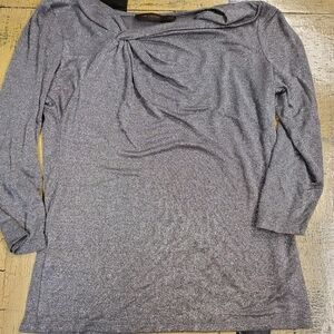 #026 The Limited Small Sparkly Charcoal Gray Top